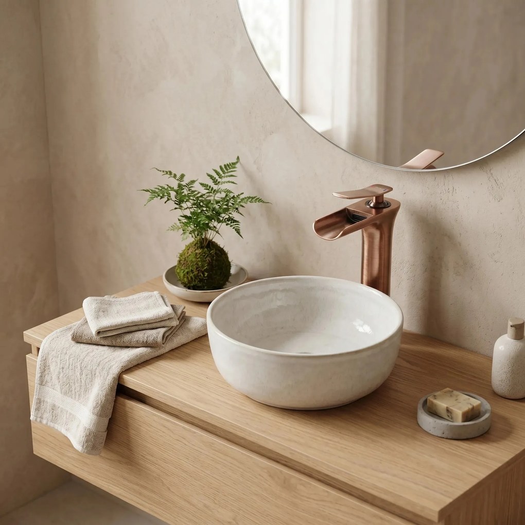 Rubinetto da lavabo Rea Laguna Brush Copper high