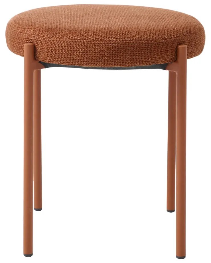 Sgabello color terracotta in metallo impilabile Pelican – Unique Furniture