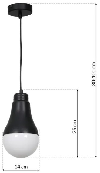 Lampadario su fune HELIOS 1xE14/40W/230V