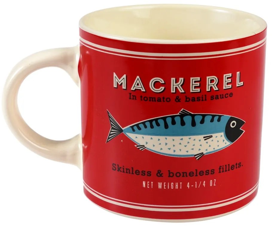 Tazza rossa/color crema in ceramica 350 ml Fish – Rex London