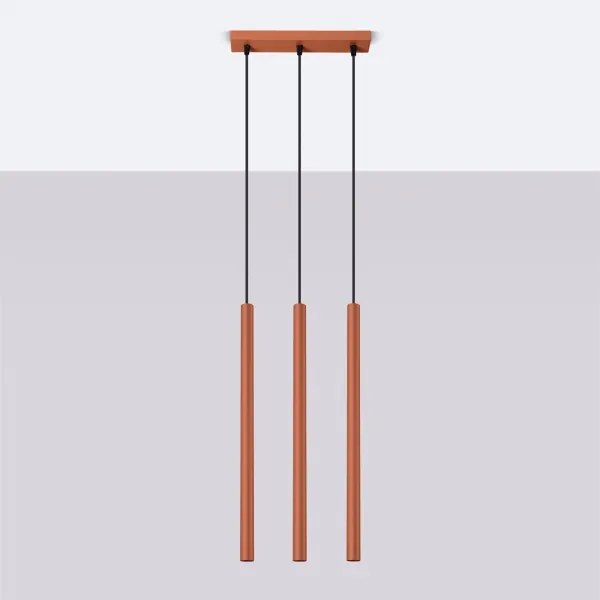 Sollux SL.1526 - Lampadario a sospensione con filo PASTELO 3xG9/8W/230V rosso