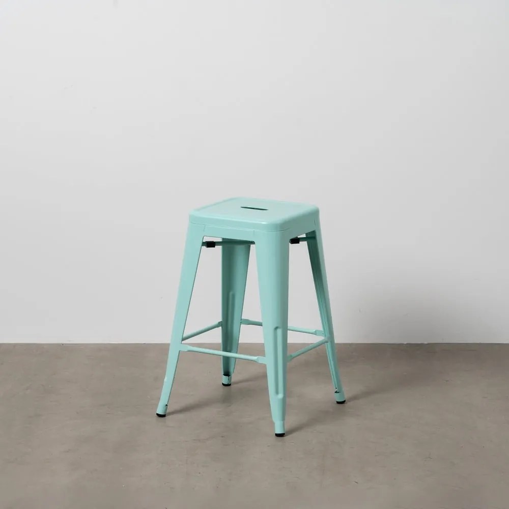 Set di sedie da bar turchese in metallo 2 pz (altezza della seduta 61 cm) – Ixia