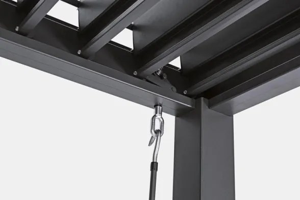 Pergola Bioclimatica 3x3 In Alluminio Con Lamelle Orientabili Antracite Pacific Bizzotto