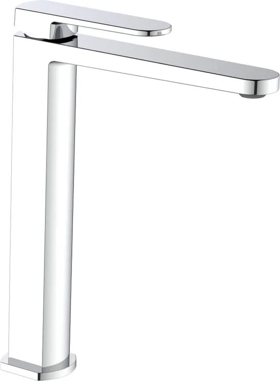 Rubinetto per lavabo Zefir cromato AQUASANIT getto laminare cristallino a canna alta