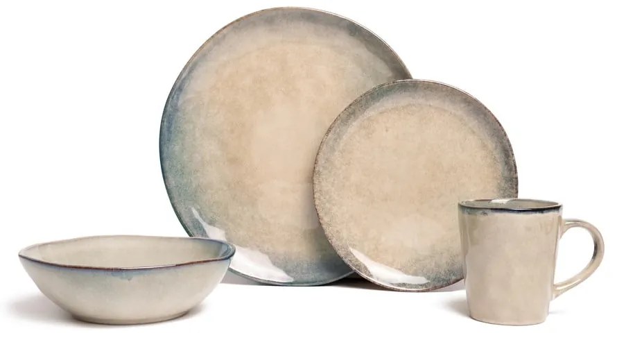Set da pranzo in gres beige 24 pezzi Glosia - Bonami Selection