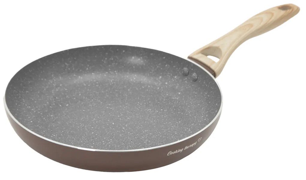 Padella 26 cm scritta marrone Cooking Therapy
