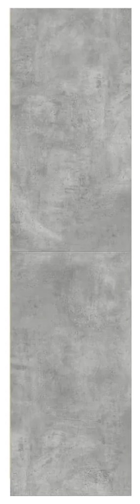 Armadio grigio cemento 80x50x200 cm in legno multistrato