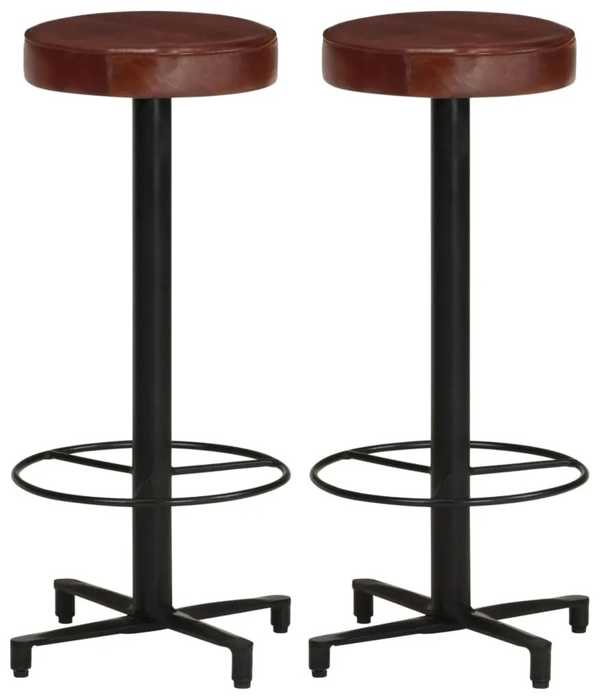 Sgabelli Da Bar 2 Pz 76 Cm İn Vera Pelle /