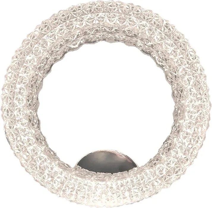 Applique LED moderno Soledad cromo IP20, luce bianco naturale 1920 lumen, NOVECENTO