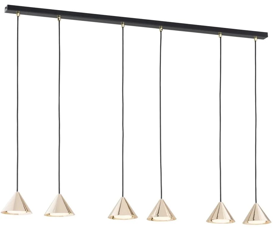 Lampadario ELIT 6 GOLD e BLACK - Attacco GX53 Colore del corpo Oro