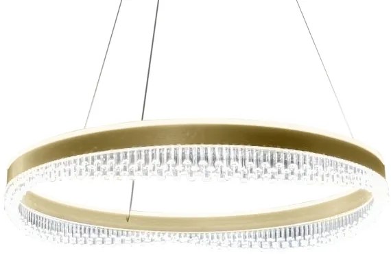 Lampadario LED a sospensione con filo LED/52W/230V diametro 60 cm oro