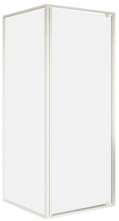 Porta doccia L 85 x H 200 cm in vetro vetro senza finitura / trasparente profilo bianco