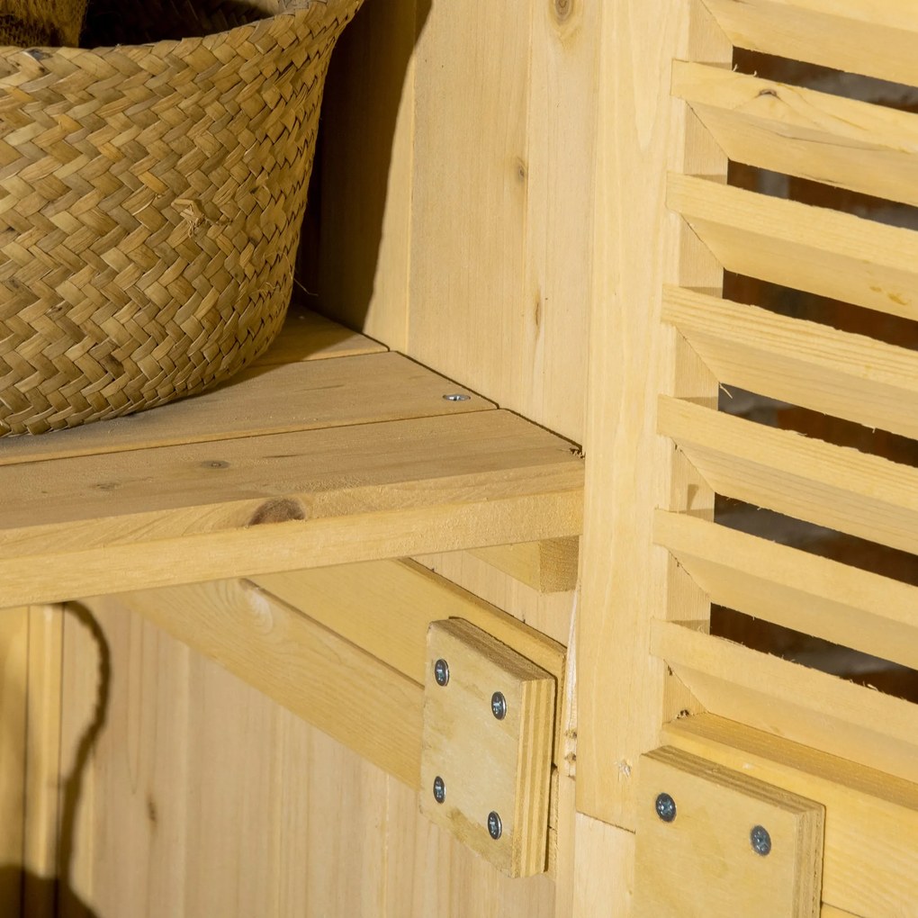 Armadio Mobile Portaoggetti da Giardino 87x46,5x160 cm in Legno...