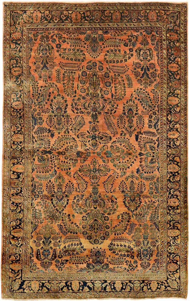 Sarouk Tappeto 200x310 (Iran) Annodato A Mano