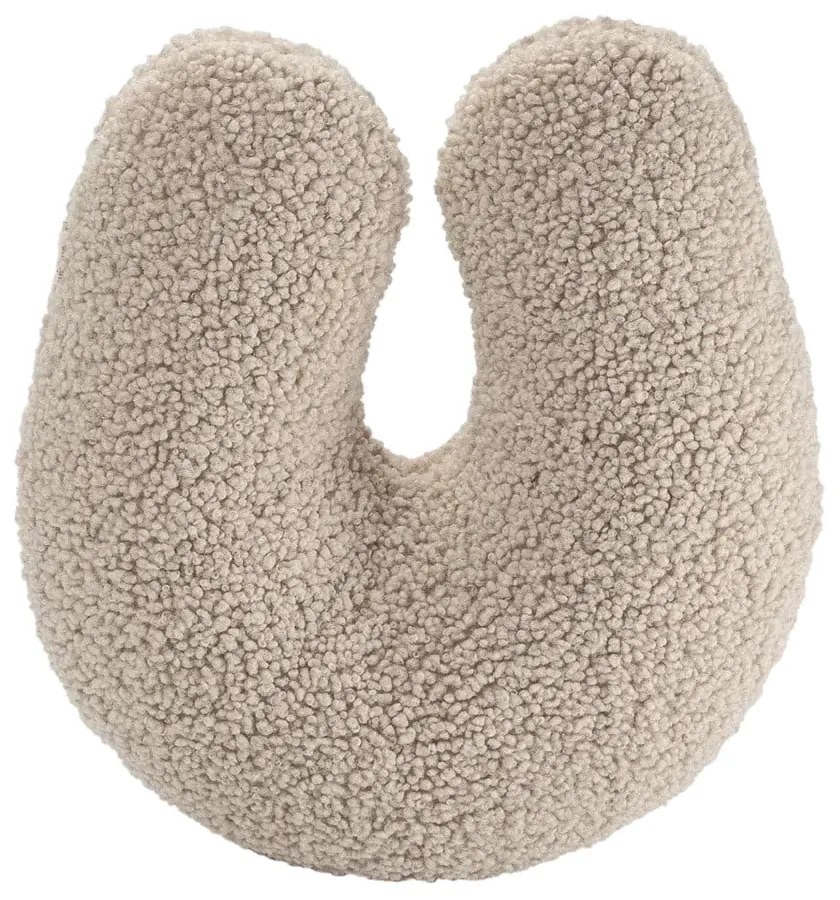 Cuscino per divano da bambini marrone chiaro con rivestimento in bouclé U – Wigiwama