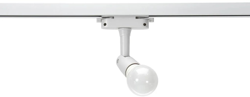 Faro E27 per binario monofase - Bianco - Orientabile Colore Bianco