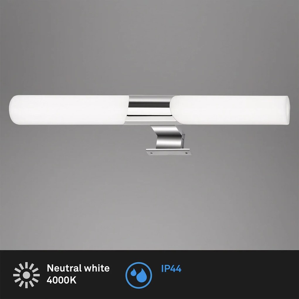 Applique Moderno Klak Metallo Cromo Led 12W Ip44