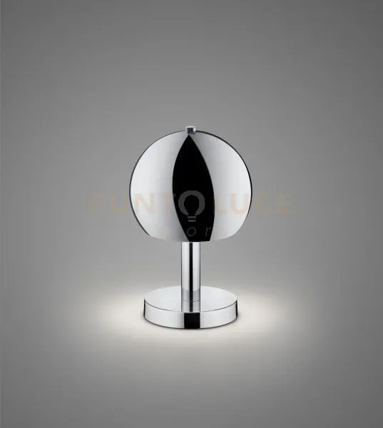 Boccia lampada da tavolo metallo cromo h. 29cm 1 attacco e27