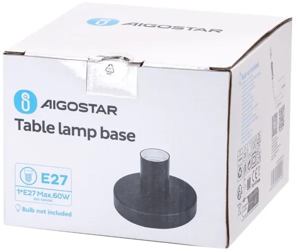 Aigostar - Lampada da tavolo 1xE27/60W/230V nero