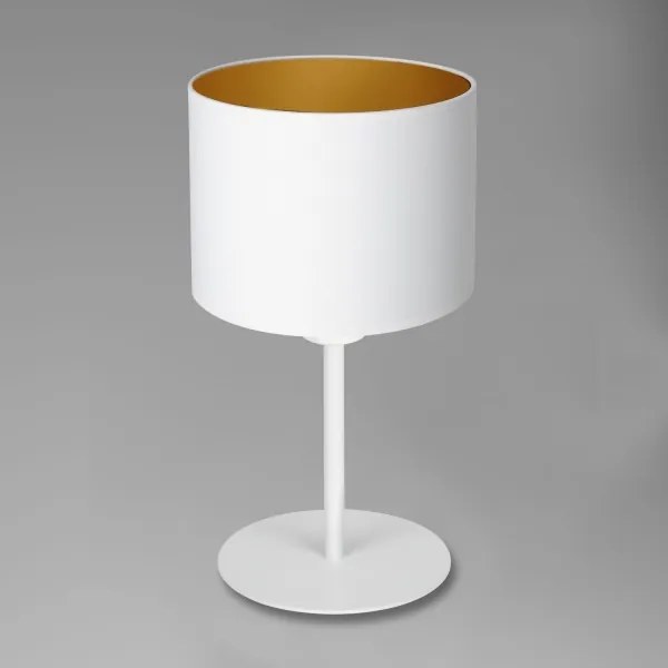 Lampada da tavolo ARDEN 1xE27/60W/230V diametro 18 cm bianco/oro