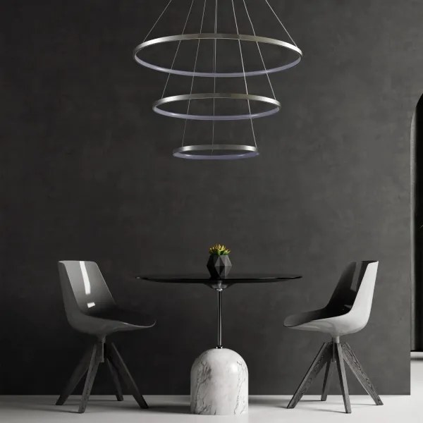 Lampadario LED a sospensione con filo LEA LED/60W/230V 4000K diametro 80 cm cromo