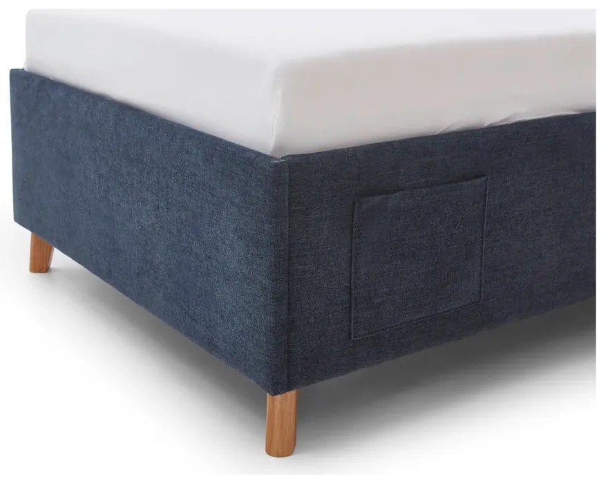 Letto da bambini blu scuro imbottito rete non inclusa 90x200 cm Fun – Meise Möbel