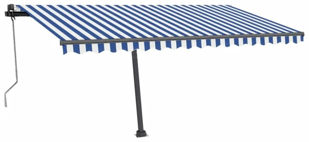 Tenda Retrattile Automatica con Palo 450x350 cm Arancio Marrone