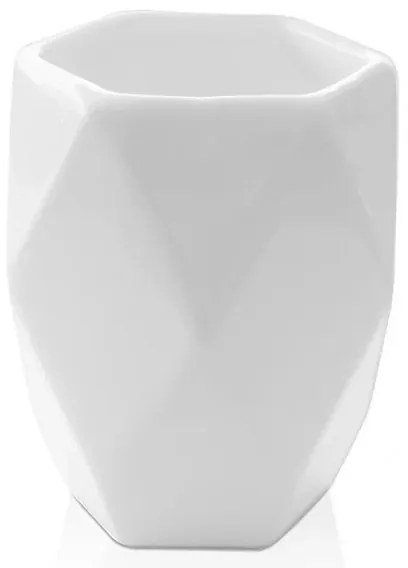 Portaspazzolini bagno da appoggio bianco Gedy serie Dalia in ceramica