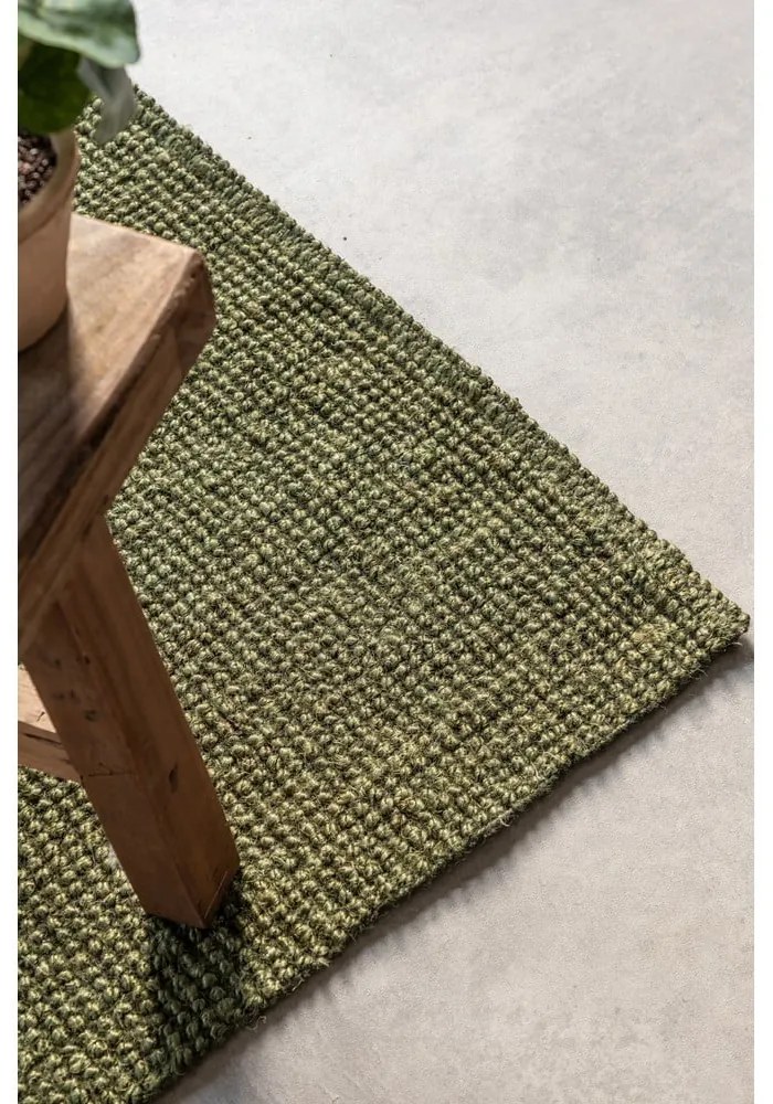 Passatoia color kaki in iuta 80x200 cm Bouclé – Hanse Home