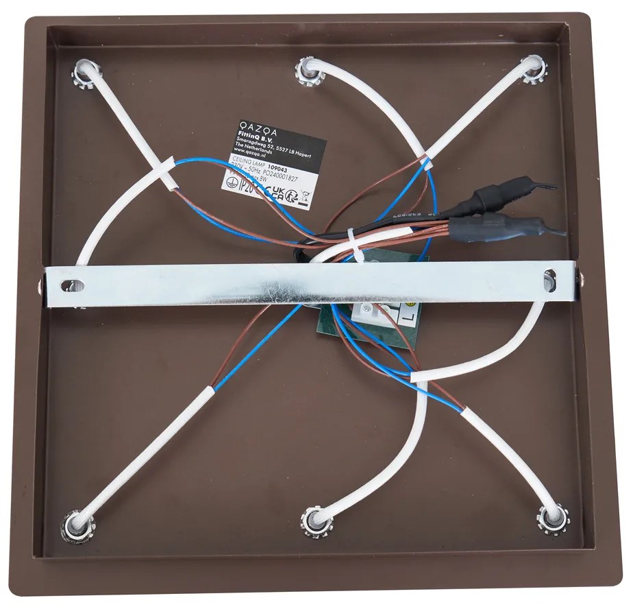 Plafoniera di design bronzo con vetro bronzo 9 luci - Athens