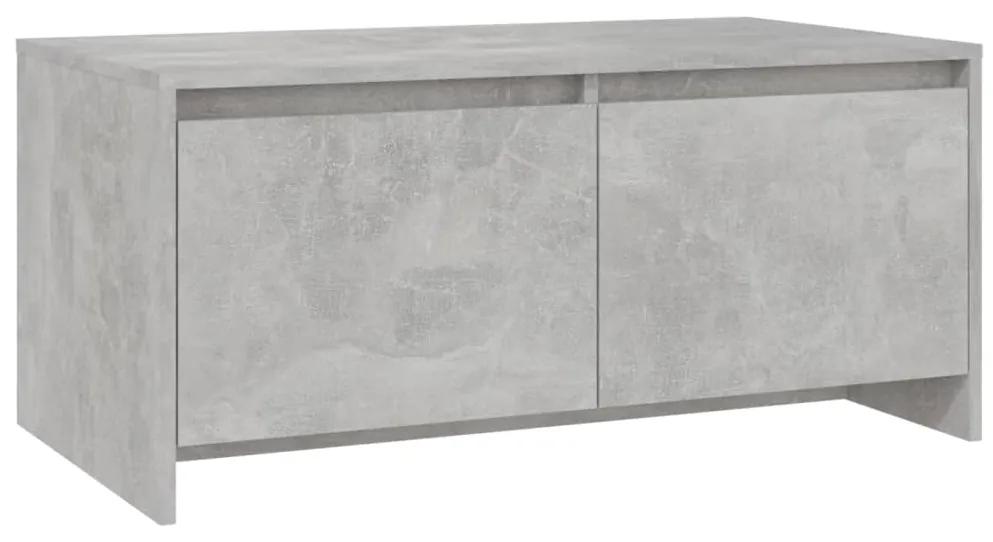 Tavolino da salotto grigio cemento 90x50x41,5 cm in truciolato