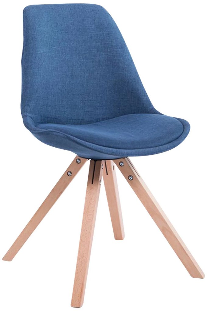 Sedia Per Visitatori Toulouse Stoff Square - Eleganza E Comfort / Blau / Natura