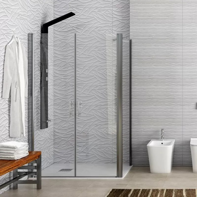 Box doccia 70x70 angolare apertura saloon KS2800-SSN - KAMALU