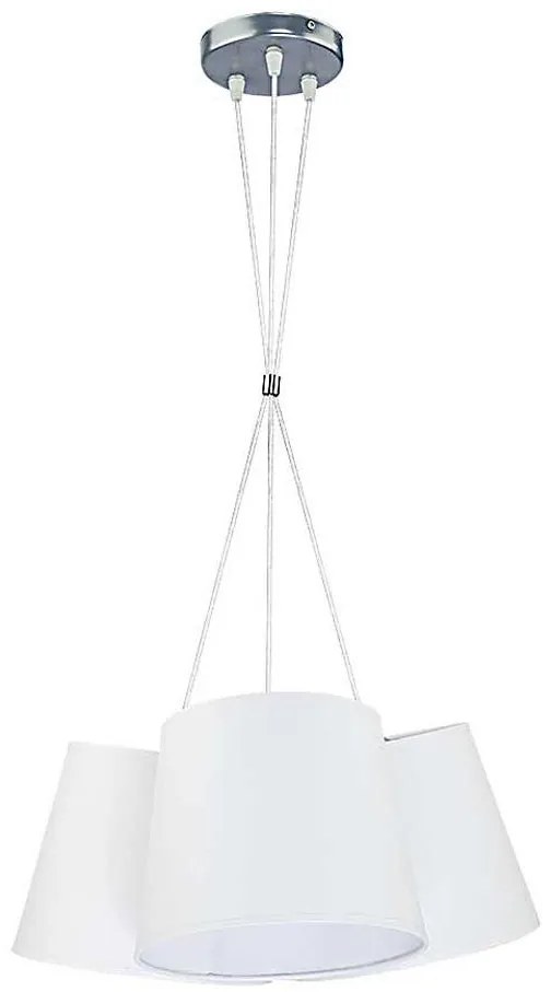 Duolla - Lampadario a sospensione con filo ROSSA 3xE27/40W/230V bianco