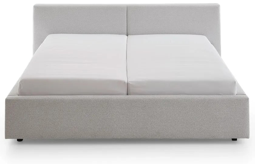 Letto matrimoniale imbottito grigio chiaro rete non inclusa 140x200 cm Cube – Meise Möbel