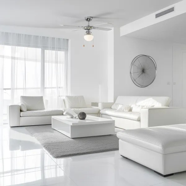 ZEVENTI - Ventilatore da soffitto NAVAGIO 1xE27/60W/230V nero/bianco