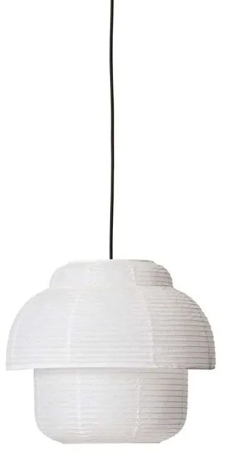 Papier Double Lampada a Sospensione Ø40 White - Made By Hand