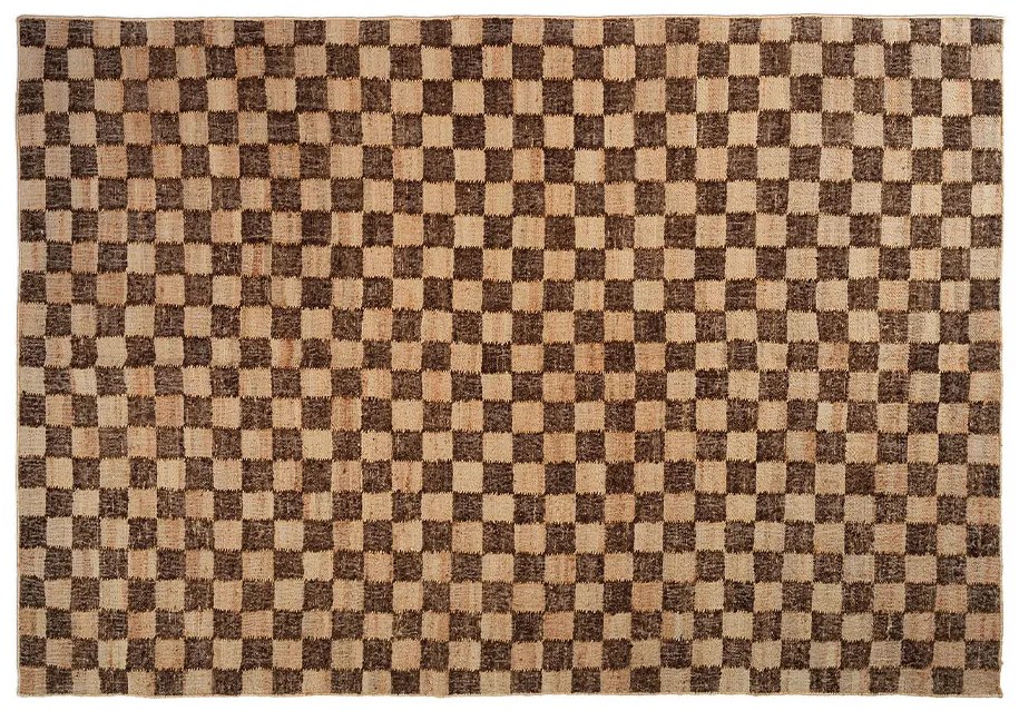 ferm LIVING - Check Wool Jute Rug 140x200 Coffee/Natural ferm LIVING