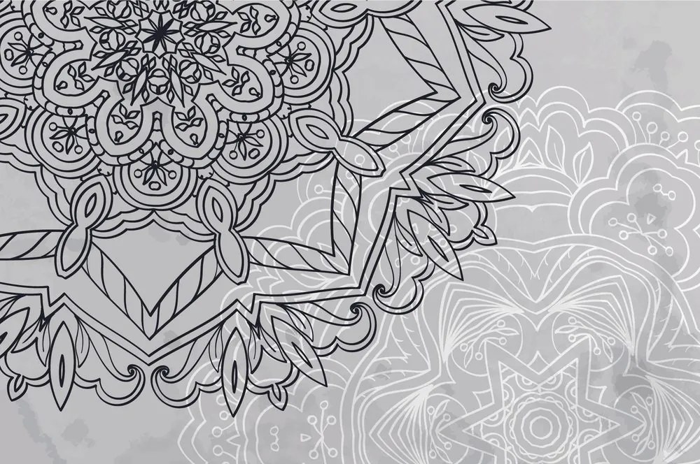 Carta da parati – Mandala in bianco e nero
