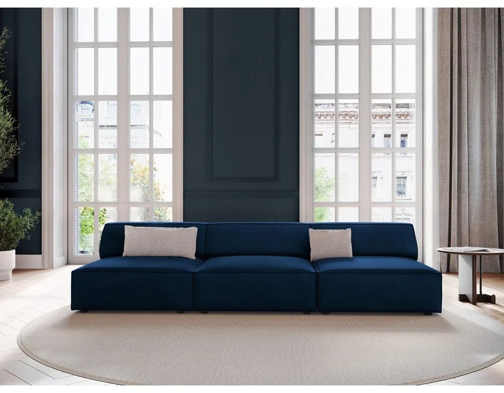 Divano in velluto blu scuro 240 cm Jodie - Micadoni Home