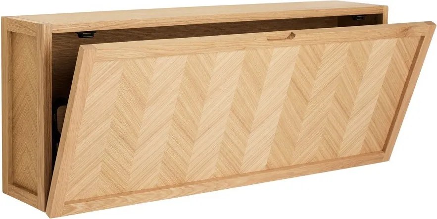Scarpiera a cerniera in legno di quercia Herringbone - Hübsch