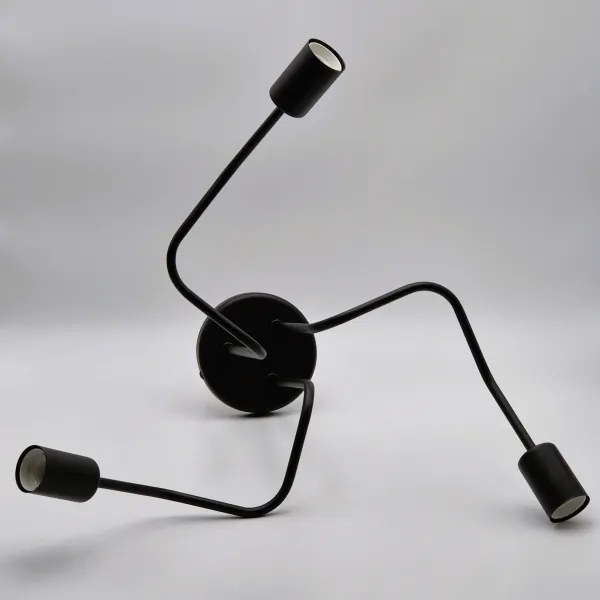 Lampadario a plafone MATYLDA 3xE27/60W/230V nero