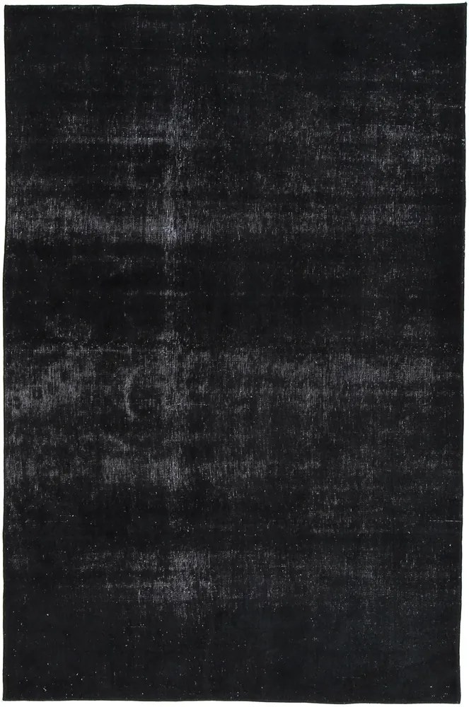 Vintage Tappeto 190x280 Nero (Iran) Annodato A Mano