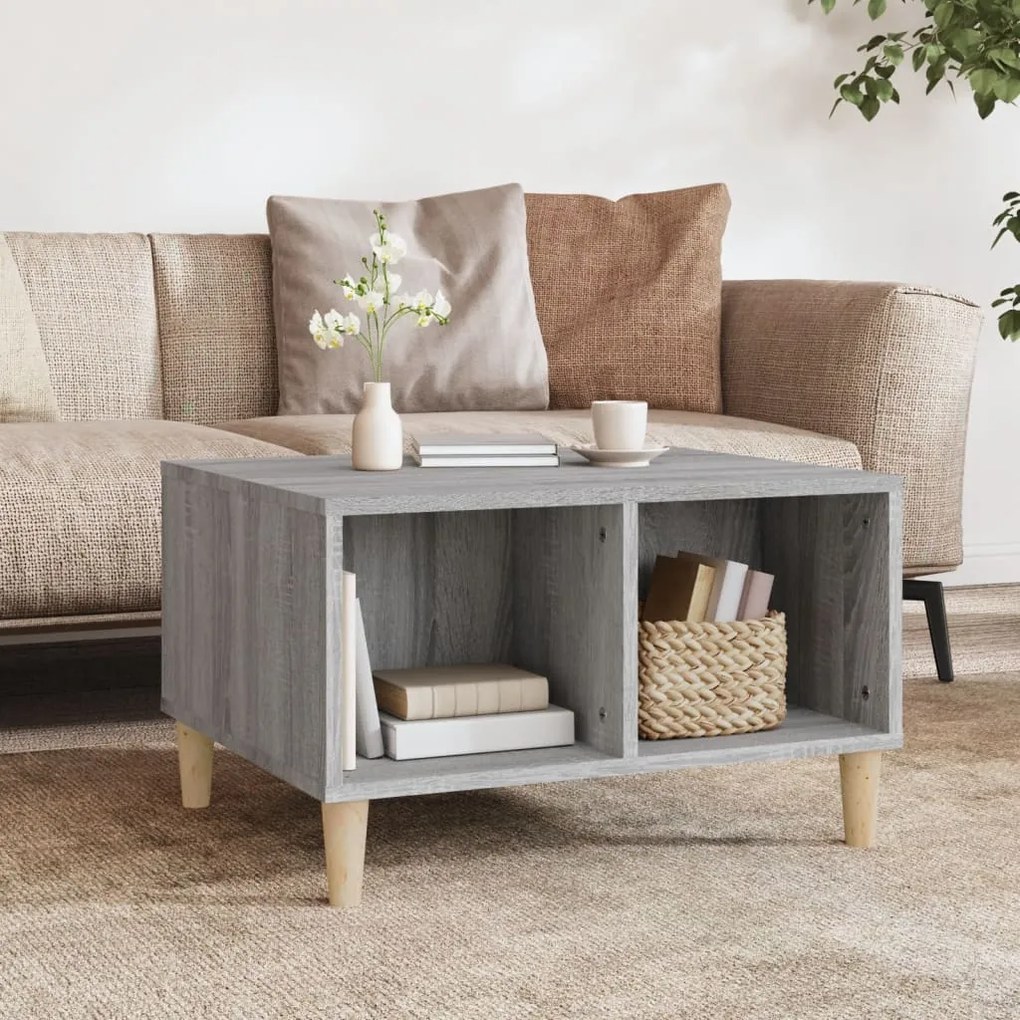 Tavolino Da Salotto Grigio Sonoma 60x50x36,5 Cm İn Multistrato /