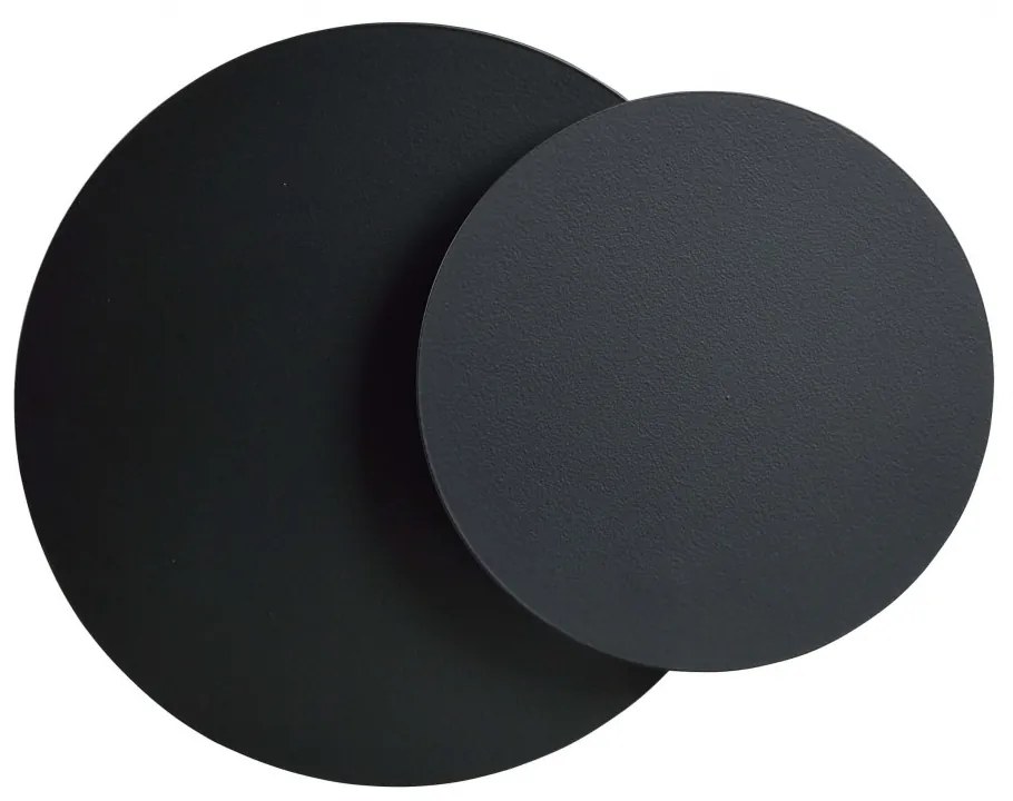 Applique da Parete Circle Nera, Luce Indiretta, Base G9 Colore del corpo Nero