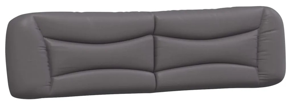 Cuscino testiera grigio 200 cm in similpelle