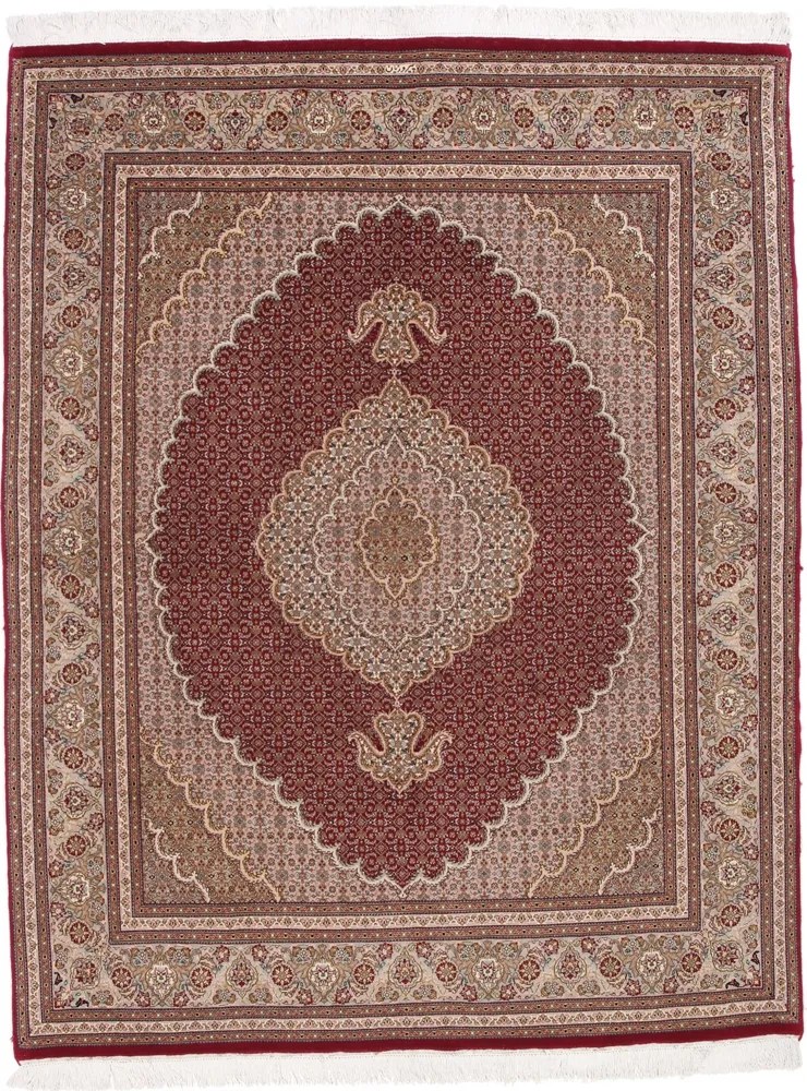 Tabriz Tappeto persiano 160x210 Beige (Iran) Annodato A Mano