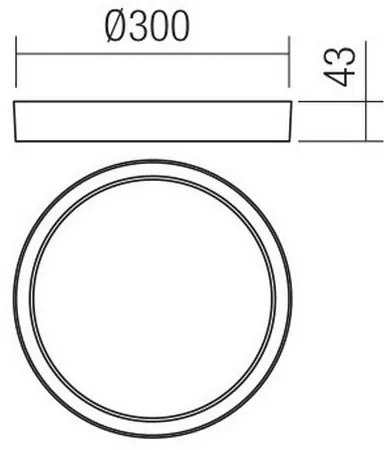 Redo 90156 - Plafoniera LED da esterno PONZA LED/18W/230V diametro 30 cm IP65