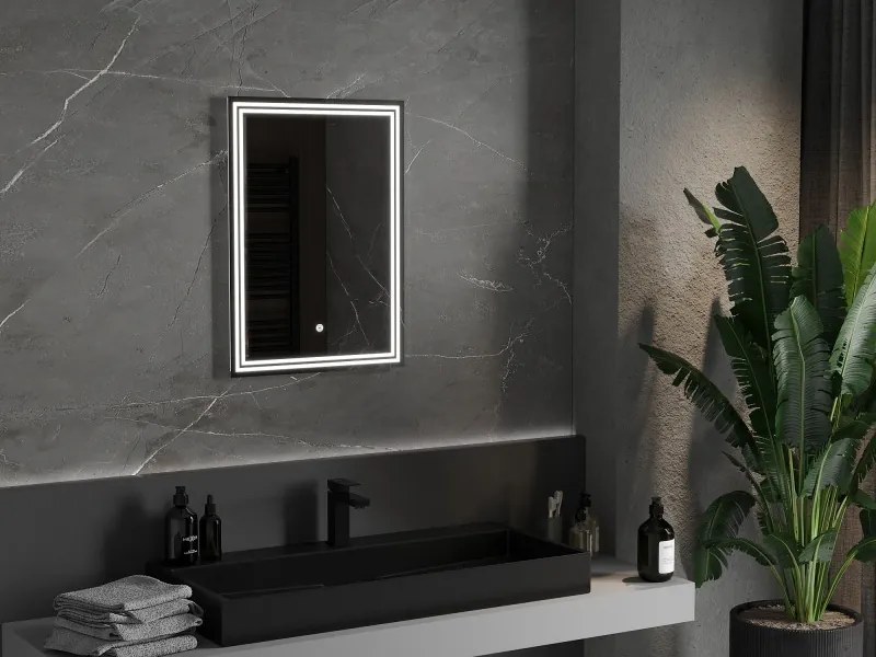 Mexen Taco specchio da bagno retroilluminato 50 x 70 cm, LED 6000K, antiappannamento - 9805-050-070-611-00