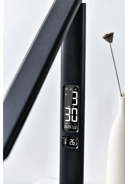 Immax 08930L - LED Lampada da tavolo dimmerabile con display KINGFISHER LED/9W/230V/12V nero